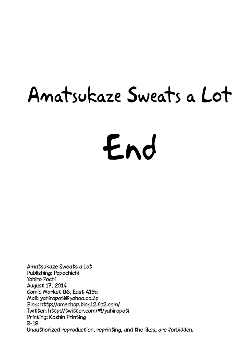 Hentai Manga Comic-Amatsukaze Sweats a Lot-Read-20